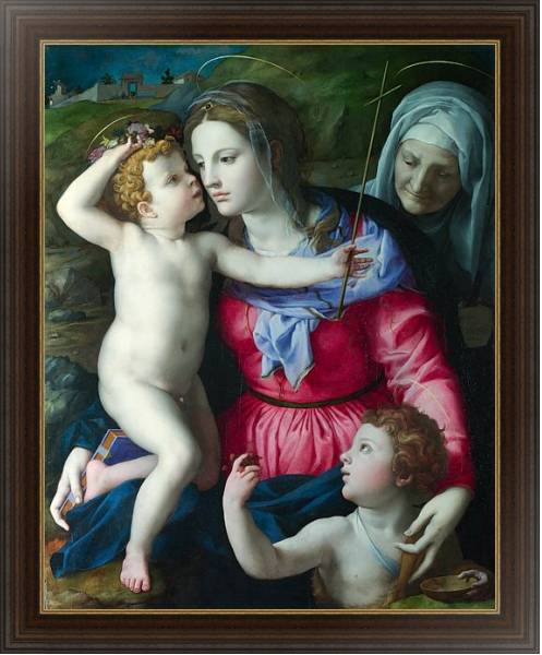 Постер Мадонна с младенцем и Святыми 4 с типом исполнения На холсте в раме в багетной раме 1.023.151