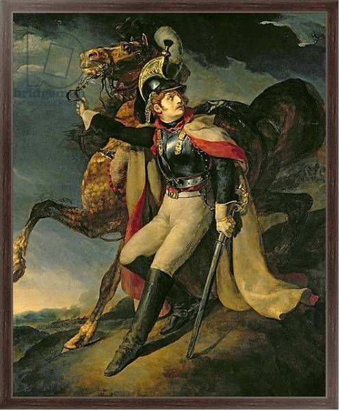 Постер The Wounded Cuirassier, 1814 с типом исполнения На холсте в раме в багетной раме 221-02
