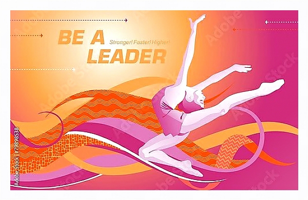 Постер Гимнастика 2 с типом исполнения На холсте в раме в багетной раме 221-03