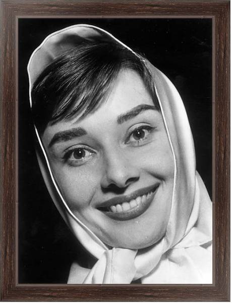 Постер Хепберн Одри 50 с типом исполнения На холсте в раме в багетной раме 221-02