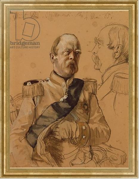 Постер Prince Otto von Bismarck, 1865 с типом исполнения На холсте в раме в багетной раме NA033.1.051