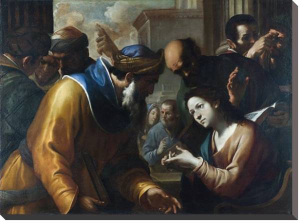 Постер Христос, спорящий с лекарями с типом исполнения На холсте без рамы