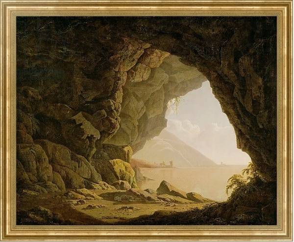 Постер Cavern, Near Naples, 1774 с типом исполнения На холсте в раме в багетной раме NA033.1.051