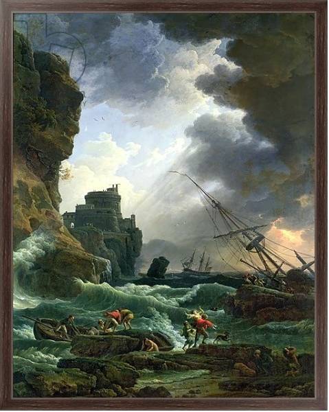Постер The Storm, 1777 с типом исполнения На холсте в раме в багетной раме 221-02