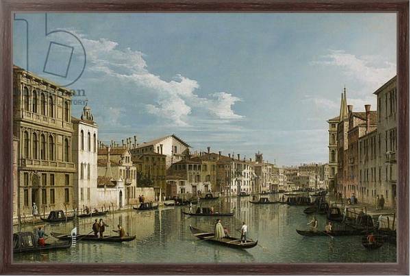 Постер Grand Canal from Palazzo Flangini to Palazzo Bembo, c.1740 с типом исполнения На холсте в раме в багетной раме 221-02