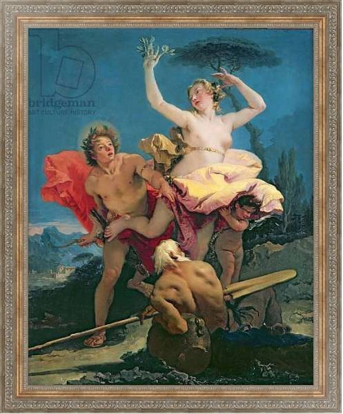 Постер Apollo and Daphne, c.1743-44 с типом исполнения На холсте в раме в багетной раме 484.M48.310