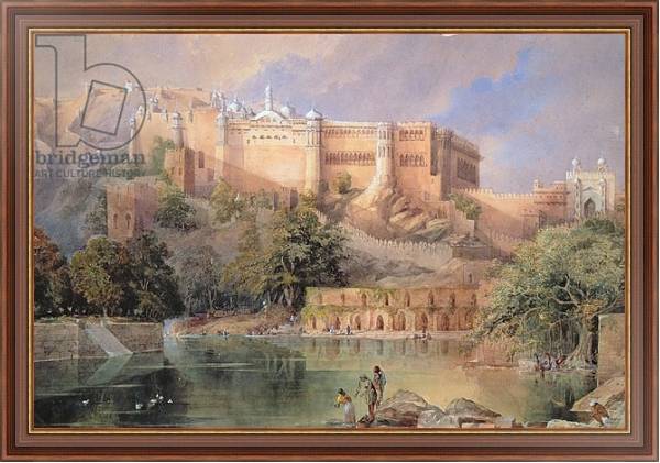 Постер The Fort at Amber, Rajasthan, 1863 с типом исполнения На холсте в раме в багетной раме 35-M719P-83