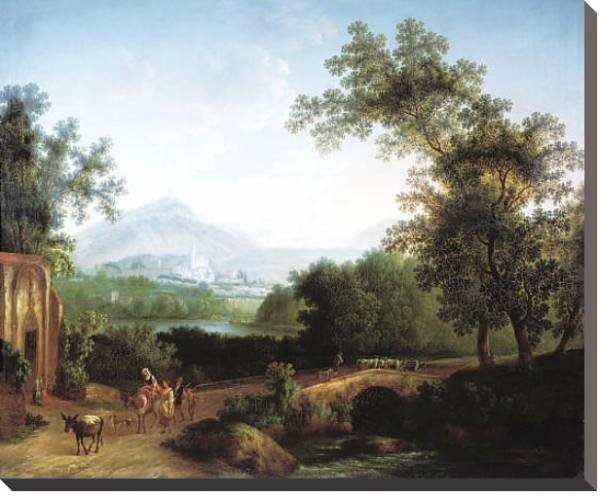 Постер Итальянский пейзаж. 1806 с типом исполнения На холсте без рамы