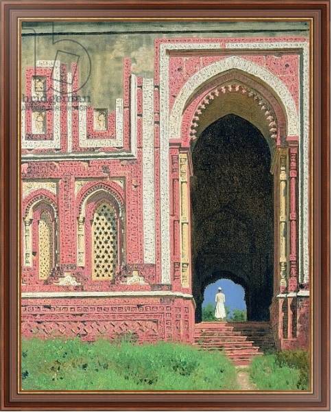 Постер Gate Near Kutub-Minar, Old Delhi, 1875 с типом исполнения На холсте в раме в багетной раме 35-M719P-83