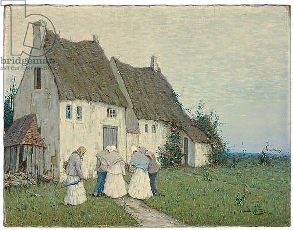 Постер Returning from the Market, 1911 с типом исполнения На холсте без рамы