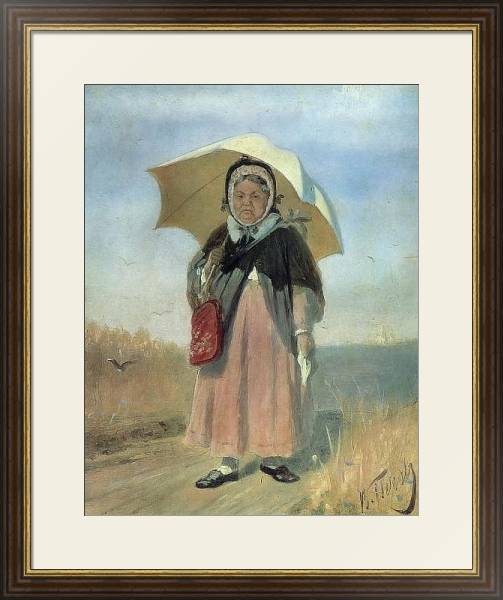 Постер К Троице-Сергию. 1870 с типом исполнения Под стеклом в багетной раме 1.023.036