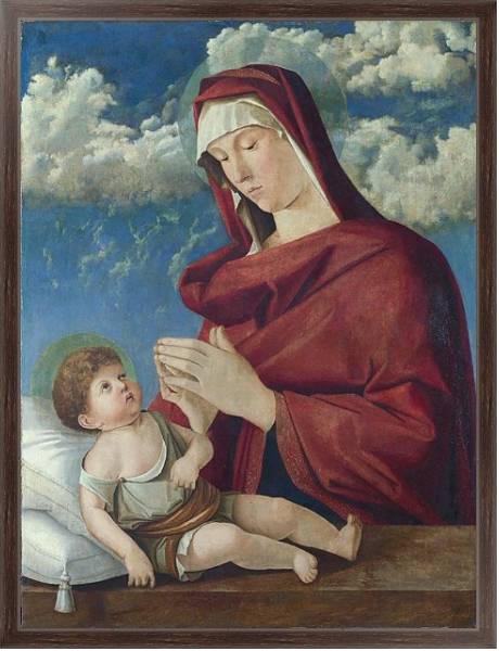 Постер Дева Мария с младенцем 21 с типом исполнения На холсте в раме в багетной раме 221-02