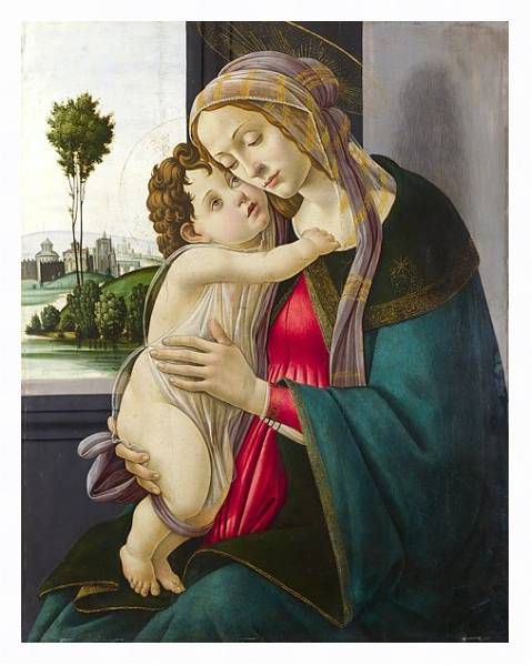 Постер Дева Мария с младенцем 23 с типом исполнения На холсте в раме в багетной раме 221-03