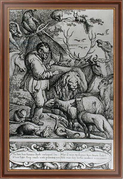 Постер Illustration from the Introduction to Aesop's Fables, 1666 с типом исполнения На холсте в раме в багетной раме 35-M719P-83