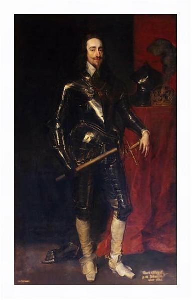 Постер Портрет короля Карла I с типом исполнения На холсте в раме в багетной раме 221-03