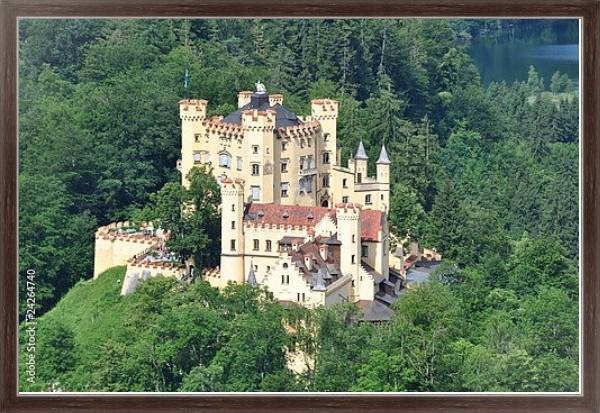 Постер Германия. Замок Хоэншвангау в южной Баварии 2 с типом исполнения На холсте в раме в багетной раме 221-02