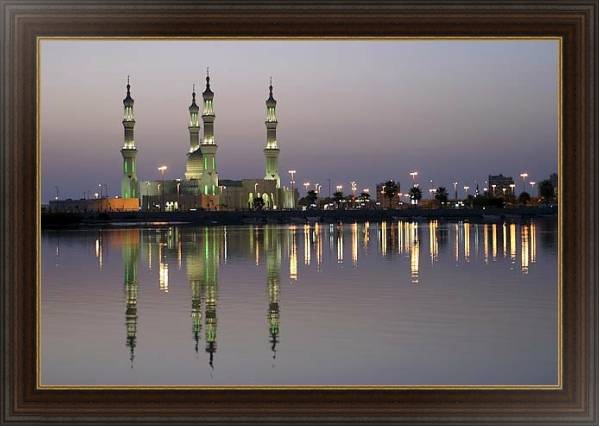 Постер ОАЭ. Рас-эль-Хайма, Мечеть шейха Заида с типом исполнения На холсте в раме в багетной раме 1.023.151