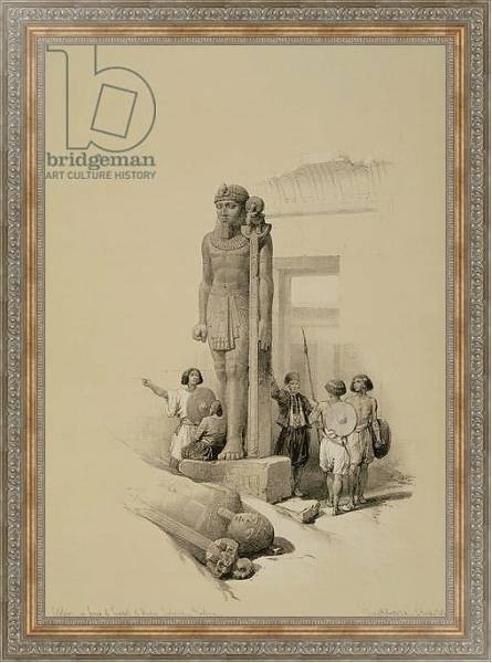 Постер Colossus in front of the Temple of Wady Sabona, Ethiopia с типом исполнения На холсте в раме в багетной раме 484.M48.310