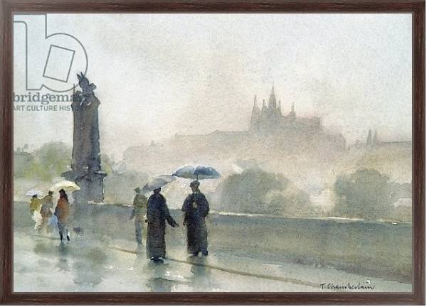 Постер Umbrellas, Charles Bridge, Prague с типом исполнения На холсте в раме в багетной раме 221-02