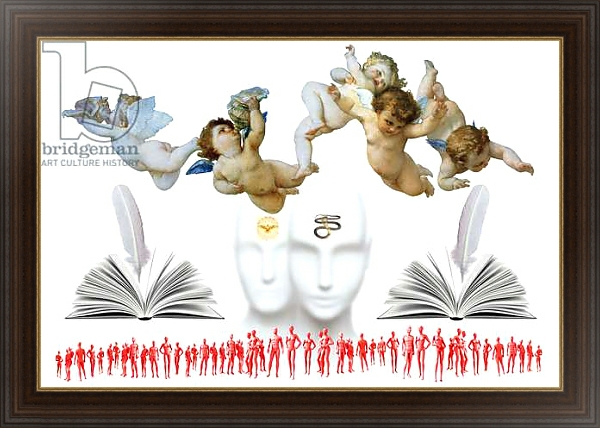 Постер angeli&demoni, 2010, collagraph, digital photography с типом исполнения На холсте в раме в багетной раме 1.023.151