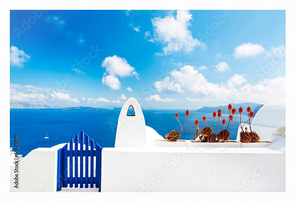 Постер Греция, Санторини 10 с типом исполнения На холсте в раме в багетной раме 221-03