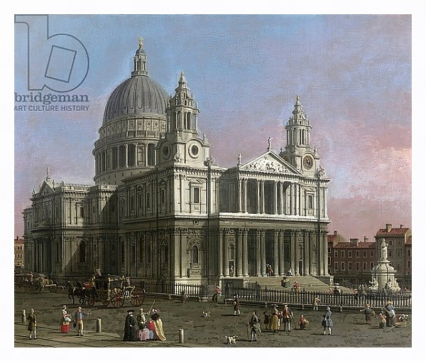 Постер St. Paul's Cathedral, 1754 с типом исполнения На холсте в раме в багетной раме 221-03