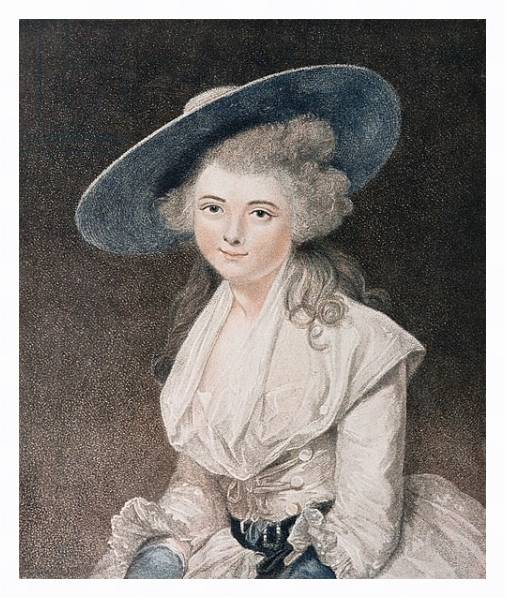 Постер The Honourable Miss Binghamengraved by Francesco Bartolozzi published by E. M. Diemar, 1786 с типом исполнения На холсте в раме в багетной раме 221-03
