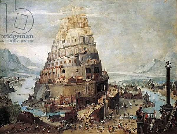 Постер Construction of the Tower of Babel с типом исполнения На холсте без рамы