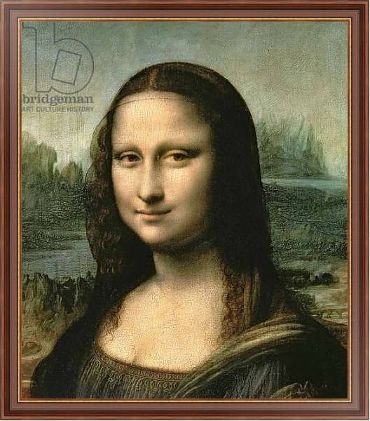 Постер Mona Lisa, c.1503-6 2 с типом исполнения На холсте в раме в багетной раме 35-M719P-83