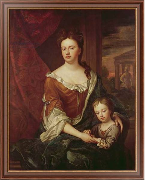 Постер Queen Anne and William, Duke of Gloucester с типом исполнения На холсте в раме в багетной раме 35-M719P-83