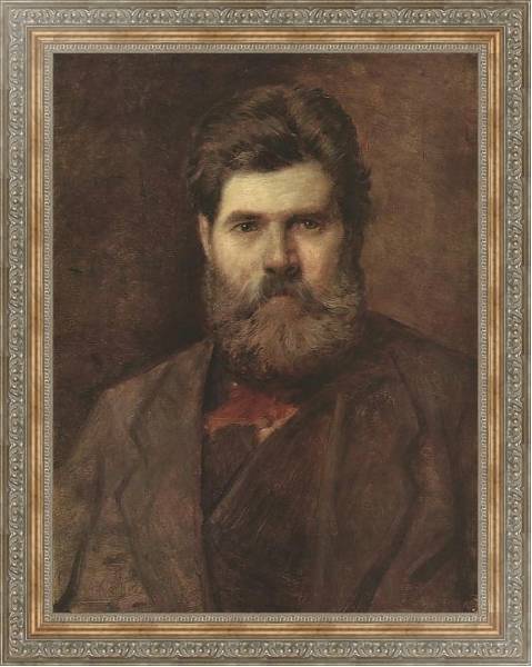 Постер Портрет скульптора В.С.Бровского с типом исполнения На холсте в раме в багетной раме 484.M48.310