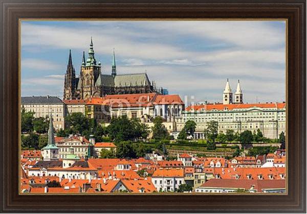 Постер Пражский Град с собором Святого Вита с типом исполнения На холсте в раме в багетной раме 1.023.151