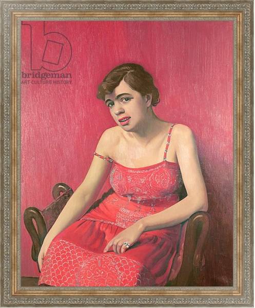 Постер Romanian Woman in a Red Dress, 1925 с типом исполнения На холсте в раме в багетной раме 484.M48.310
