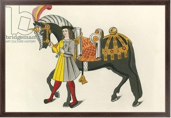 Постер Horse and Attendant, 1511 с типом исполнения На холсте в раме в багетной раме 221-02