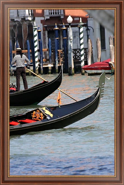 Постер Гондолы. Венеция 11 с типом исполнения На холсте в раме в багетной раме 35-M719P-83