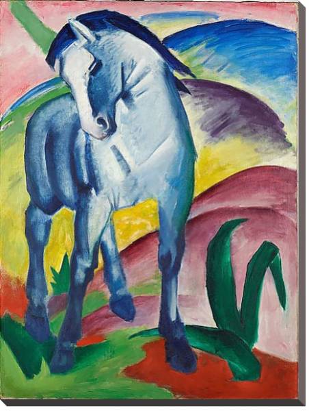 Постер Синяя лошадь I с типом исполнения На холсте без рамы