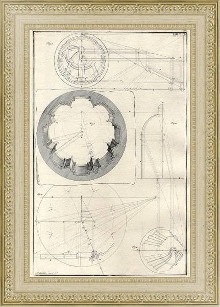 Постер Архитектура J. J. Schuebler №15 с типом исполнения Акварель в раме в багетной раме 484.M48.725