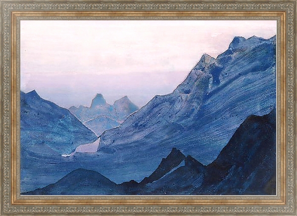 Постер Гималаи. Этюд 3 с типом исполнения На холсте в раме в багетной раме 484.M48.310