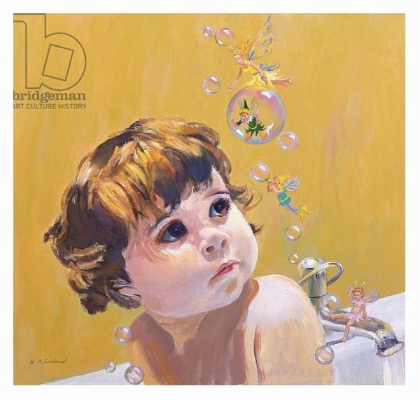 Постер Bubble Bath с типом исполнения На холсте в раме в багетной раме 221-03
