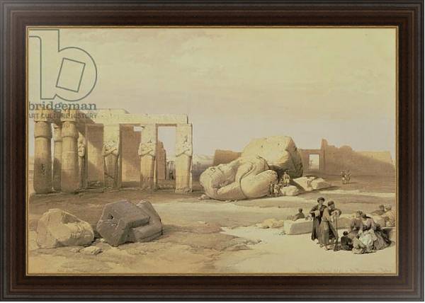 Постер Fragments of the Great Colossus, at the Memnonium, Thebes, 1937 BC с типом исполнения На холсте в раме в багетной раме 1.023.151