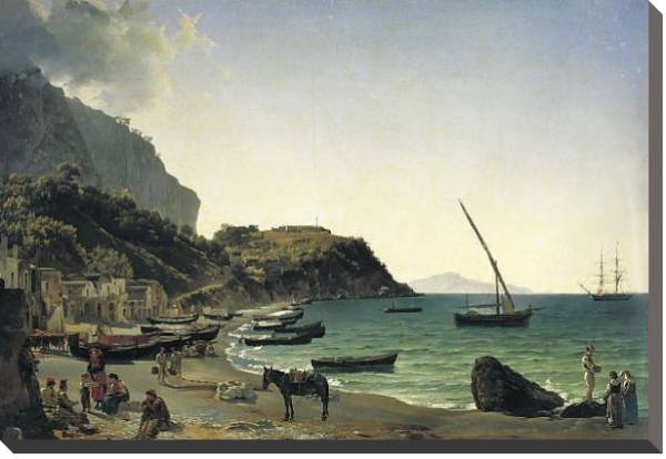 Постер Большая гавань на острове Капри. 1828 с типом исполнения На холсте без рамы