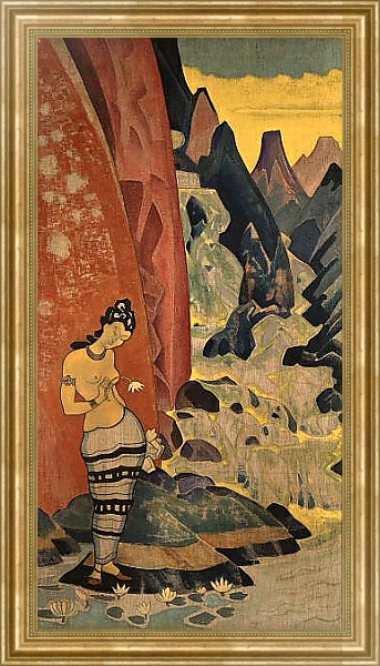 Постер Песнь водопада(Песнь потока 1920.) с типом исполнения На холсте в раме в багетной раме NA033.1.051