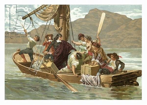 Постер Descartes and the boatmen of Elba с типом исполнения На холсте в раме в багетной раме 221-03
