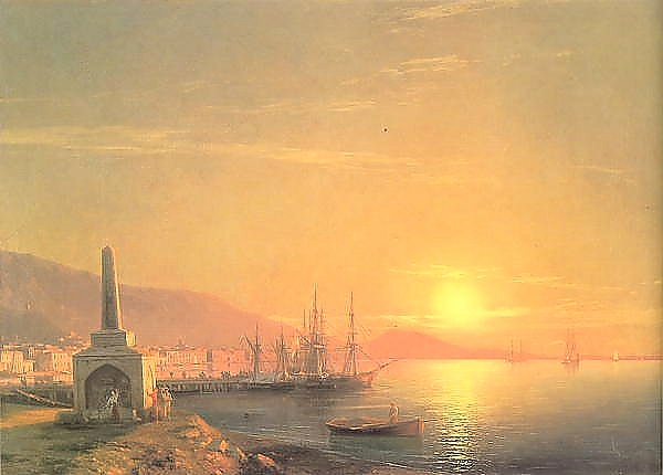 Постер Восход солнца в Феодосии с типом исполнения На холсте без рамы