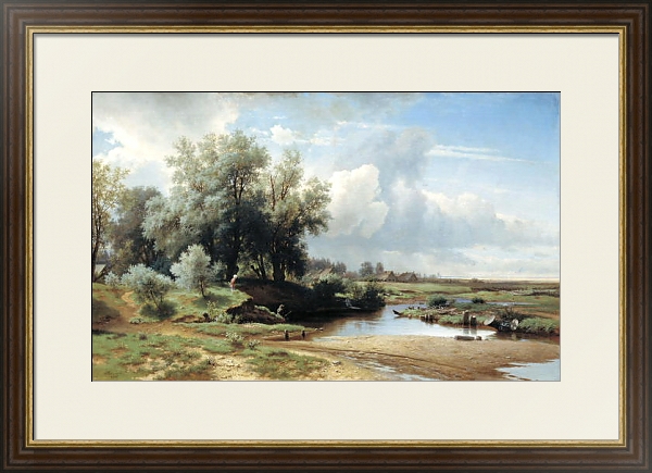 Постер Пейзаж. 1861 с типом исполнения Под стеклом в багетной раме 1.023.036