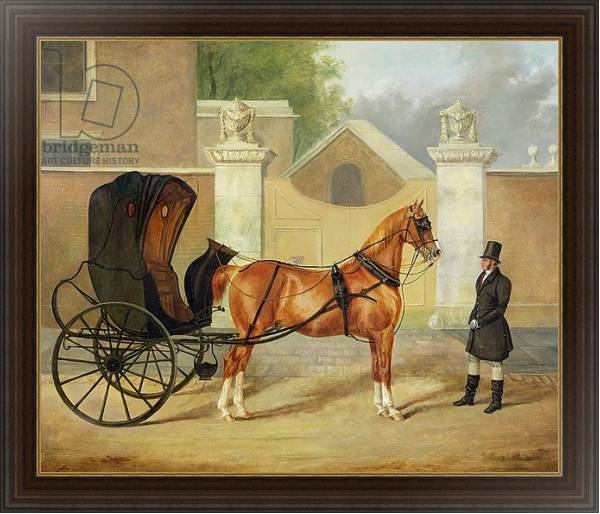 Постер Gentlemen's Carriages: A Cabriolet, c.1820-30 с типом исполнения На холсте в раме в багетной раме 1.023.151