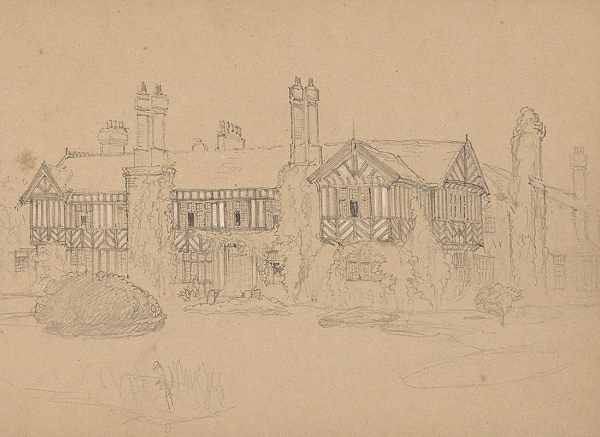 Постер Sketch of a Country House с типом исполнения На холсте без рамы