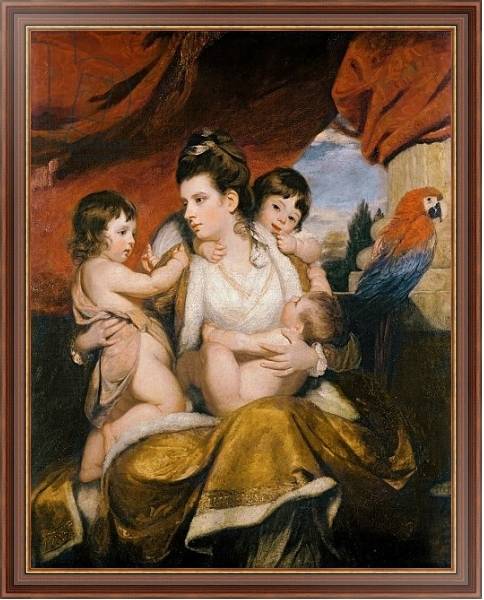 Постер Lady Cockburn and her Three Eldest Sons, 1773 с типом исполнения На холсте в раме в багетной раме 35-M719P-83