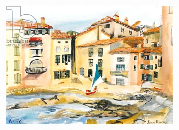 Постер Saint-Tropez, the Bay, с типом исполнения На холсте в раме в багетной раме 221-03