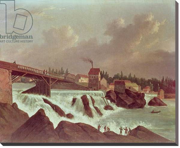 Постер The first cotton mill in America с типом исполнения На холсте без рамы